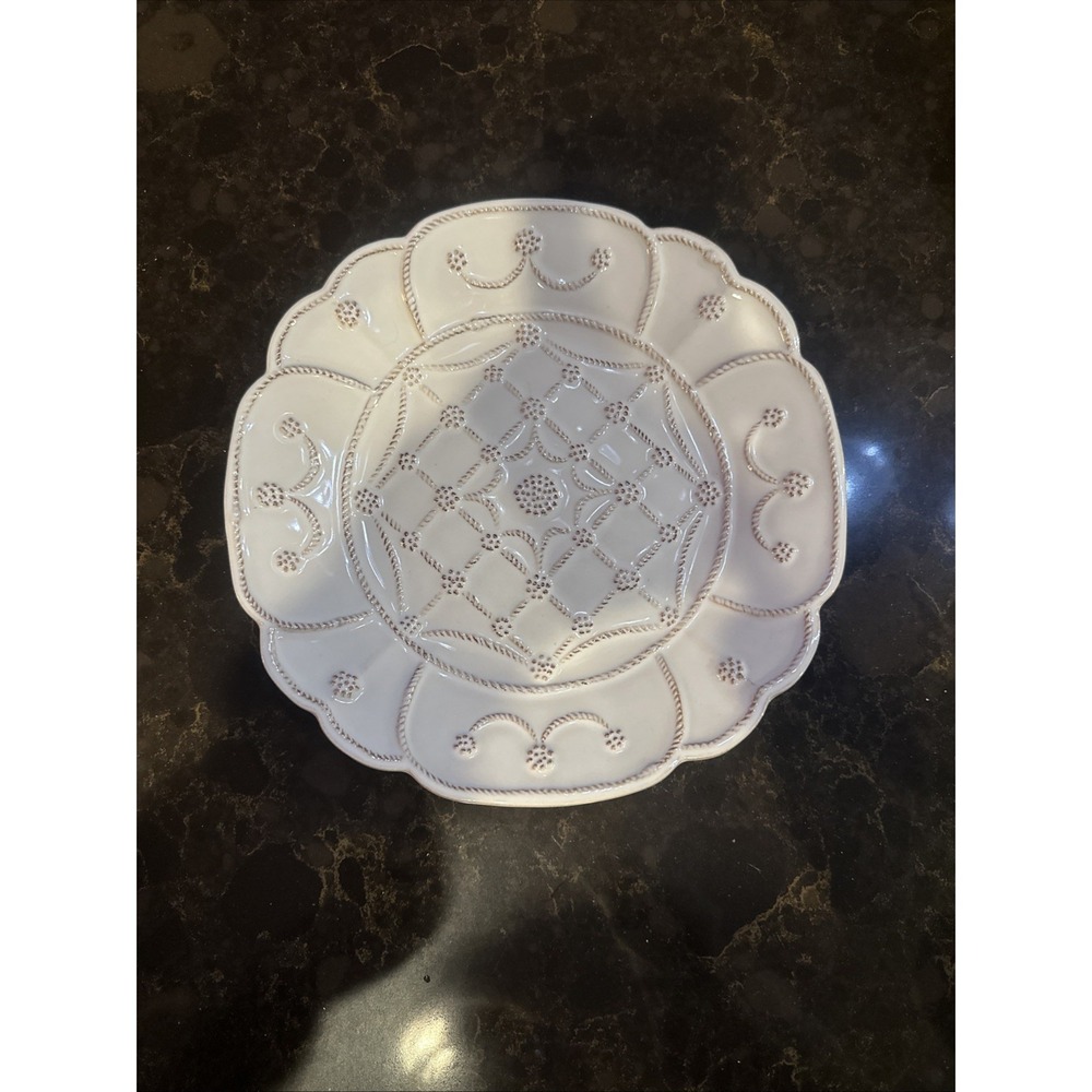 Juliska Jardins du Monde Whitewash Villandry Dessert/Salad Plate, Made Portugal